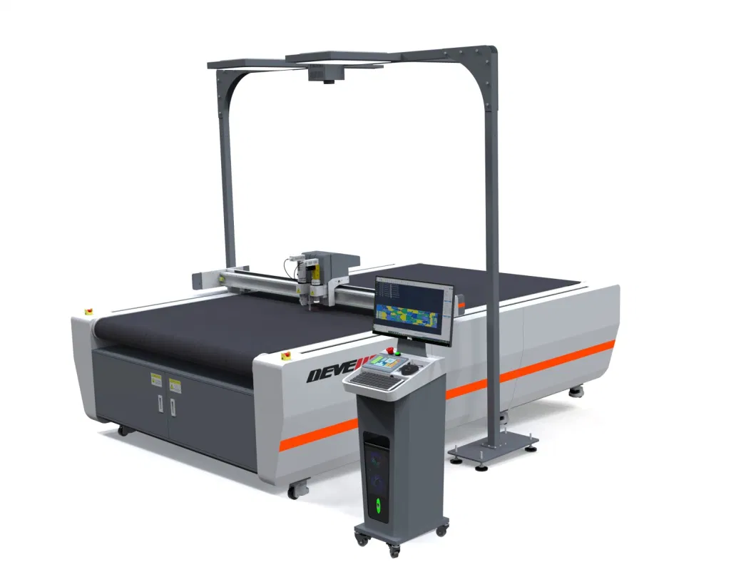Automatic Printed Carpet CNC Knife Cutting Machine for Car Mat Leather Seat Upholstery Fiberglass Carbon Fabric Door Floor Blanket Cushion Fur Curtain Cloth