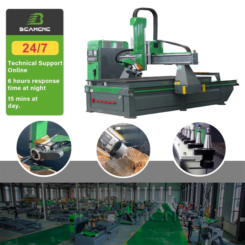 3D Atc CNC Router Machine for Wood Door Carving Woodworking Advertising Making Furniture Designs Foam PVC MDF Cutting 4 Axis Acrylic Metal Carving Machinery