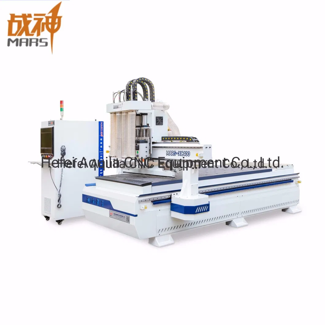 Mars Xc400 CNC Woodworking Four Spindle Heads Wooden Door Router Cabinets Processing Furniture Making Machine