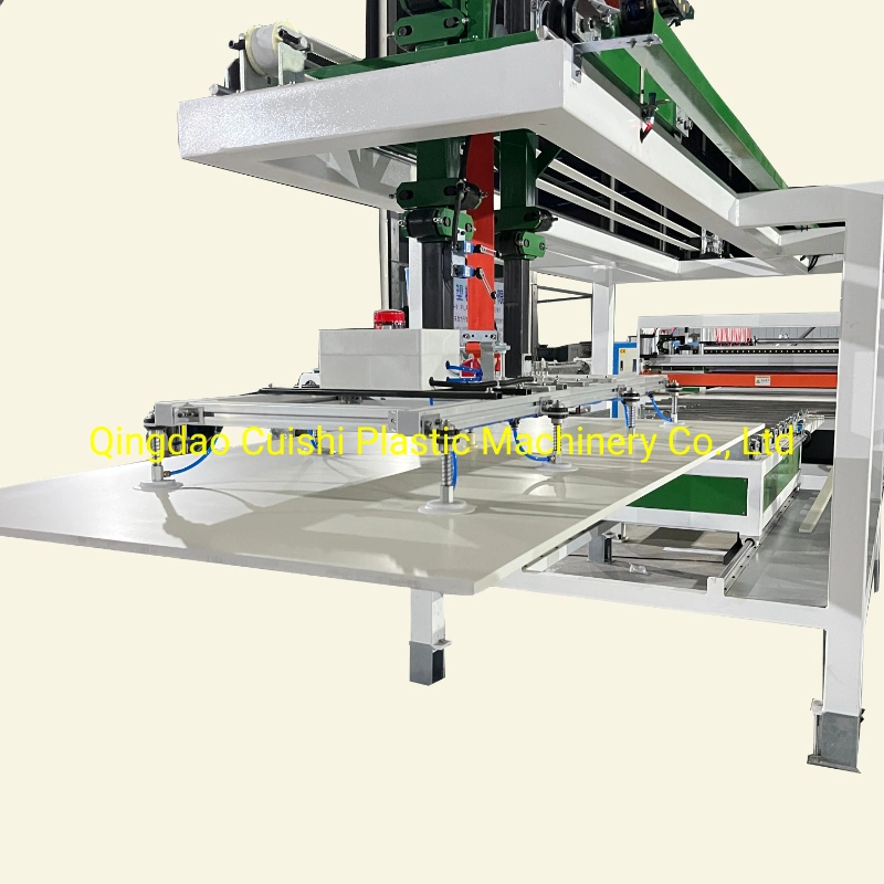 Plastic Sheet Cutting Machine PVC WPC Foam Foaming Skirting Board Making Manufacturing Machine