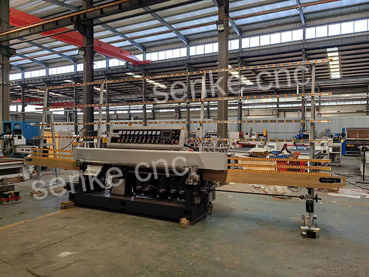 Fully Automatical Flat Horizontal Furniture Construction 9 Motor Vertical Mirror Glass Straight Line Beveling Processing Edging and Grinding Machine