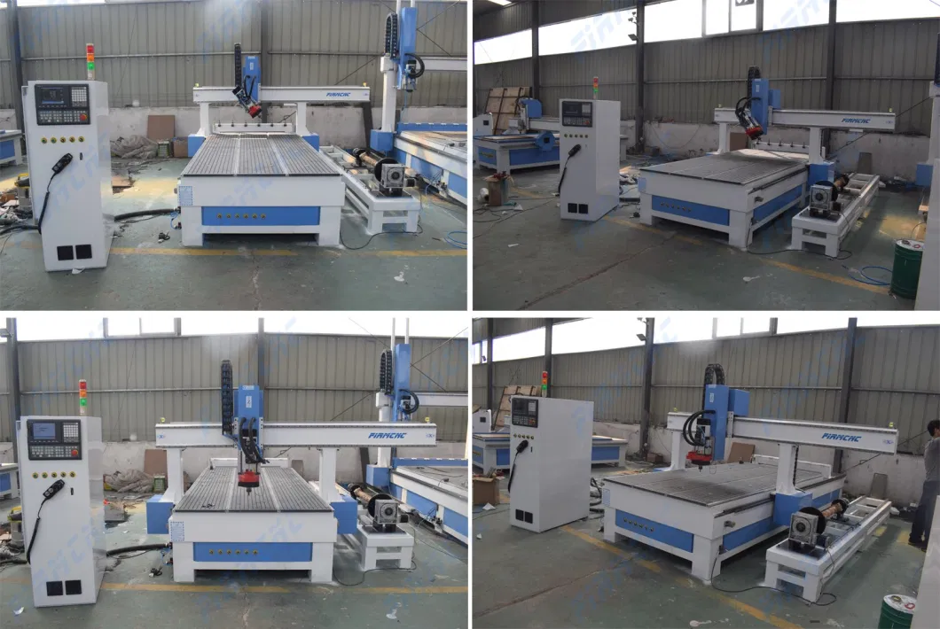 Jinan 3D Wood Sofa Chair Table Leg Carving Automatic CNC Wood Router 4 Axis Atc CNC Router