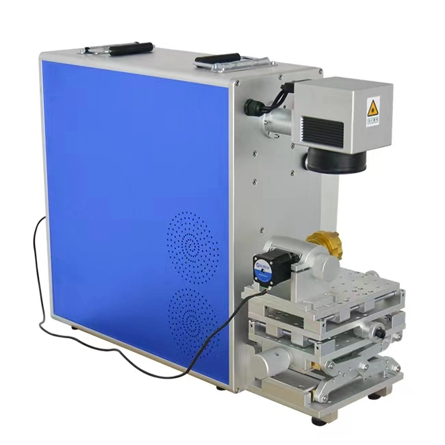 Ra Small Rotary Laser Marking Machine for Metal/Non-Metal/Plastic/Electronics/Tools/Engraving