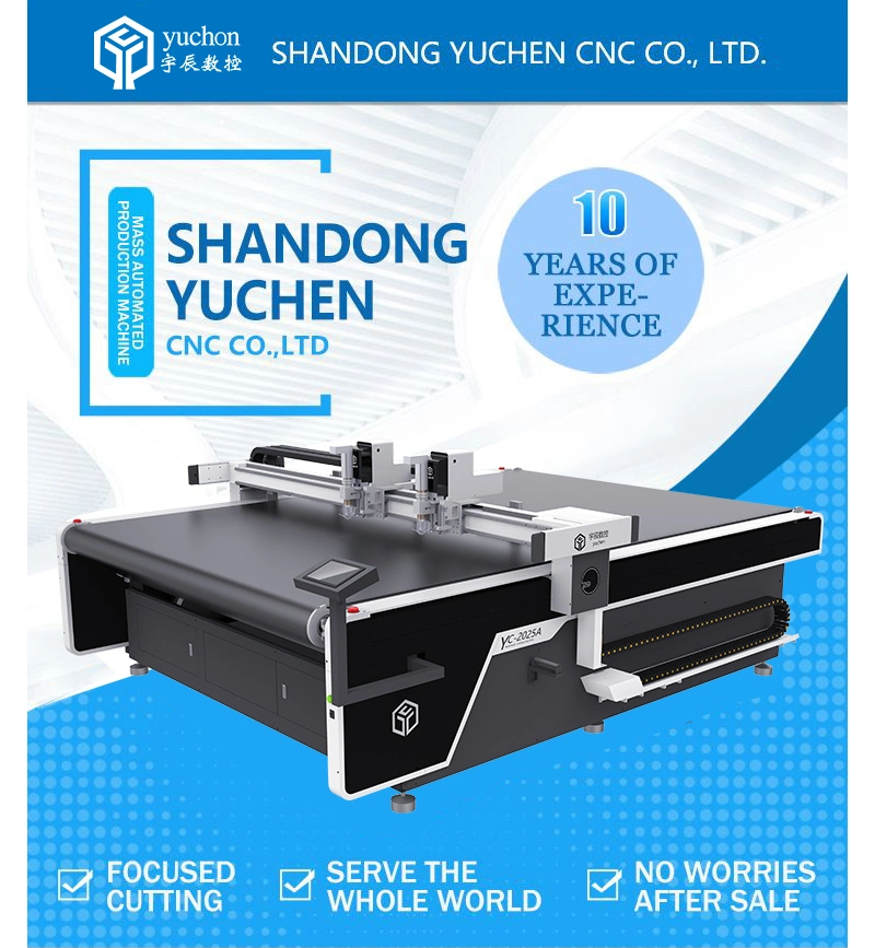Yuchon Multi-Layers Seat Cushion Cutting Machine with Pneumatic Oscillating Knife