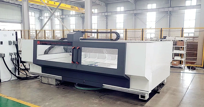 Automatic Glass Processing Machine Horizental 3 Axis CNC Glass Working Center Machine with Glass Cutting Polishing Drilling Edging for Furniture Glass