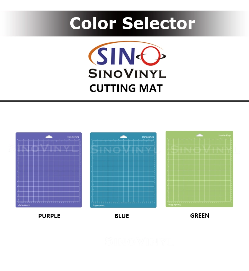 SINOVIYNL Easy To Use Adhesive Blue Precise 12x12&prime;&prime; Heat Transfer Vinyl Cutting Mats
