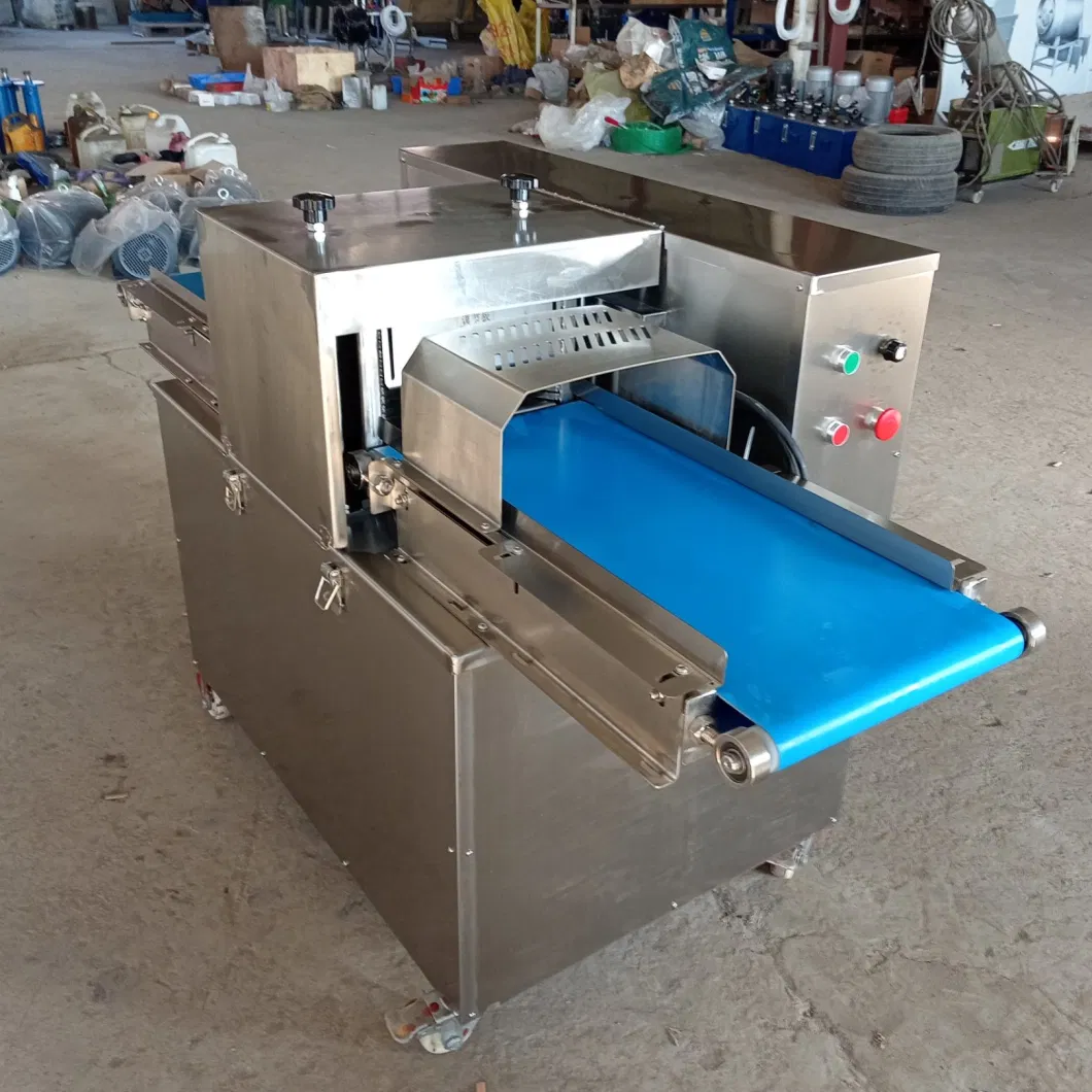 China Factory Price High Quality Fresh Meat Horizontal Slicer Fresh Beef Pork Meat Breast Jerky Slicer 40cm Width Belt Flake Pork Meat Cutting Slicing Machine