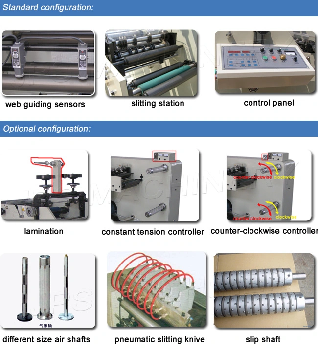 Narrow Label Paper Roll Slitter Approved by CE (Horizontal Style)