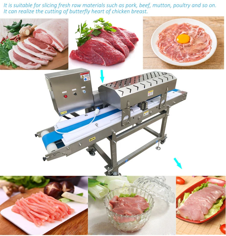 Automatic Commercial Chicken Breast Horizontal Fresh Meat Slicer Fresh Meat Slicing Machine