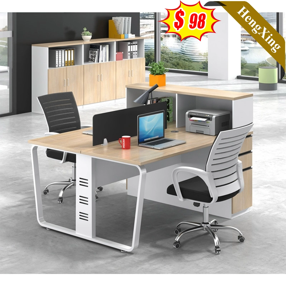 Wooden Office Furniture Cubicles Office Partitions with Modern Design and Dual Seating