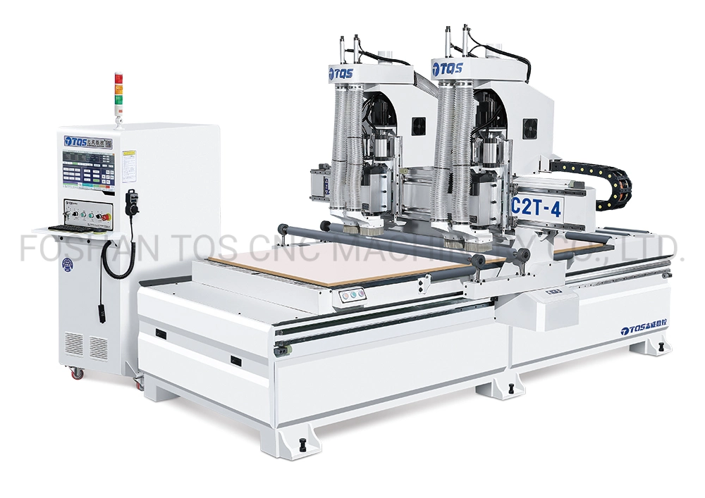 Heavy Duty CNC Nesting Router with 2 Individual Heads for Panel Furniture Processing Woodworking Machine