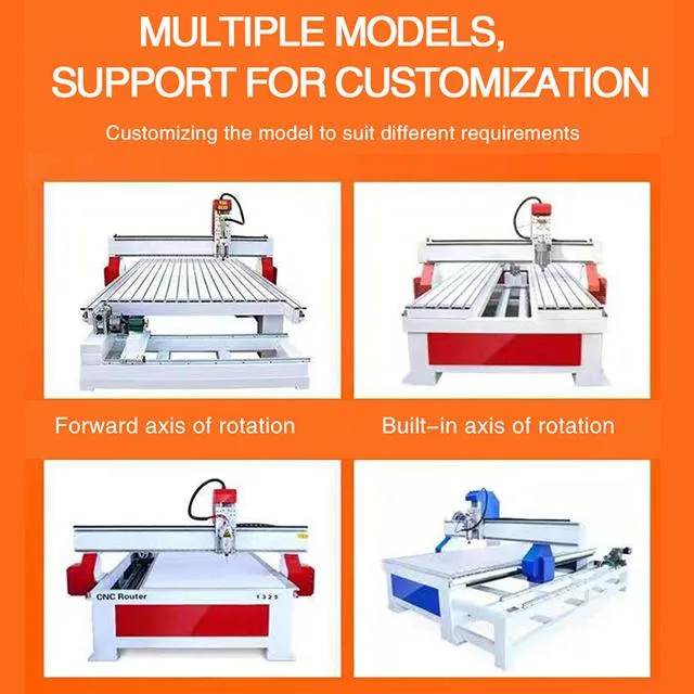 4 Axis 1325 CNC Engraving Machine 3.2kw CNC Router 3D