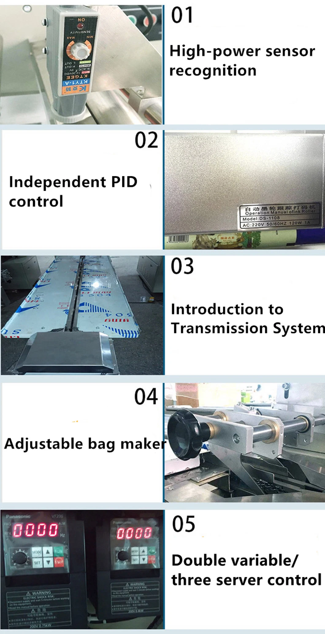 Horizontal Pillow Type Packaging/Packing Machine for Noodles/Sponge/Biscuit with Tray/Cake/Bread