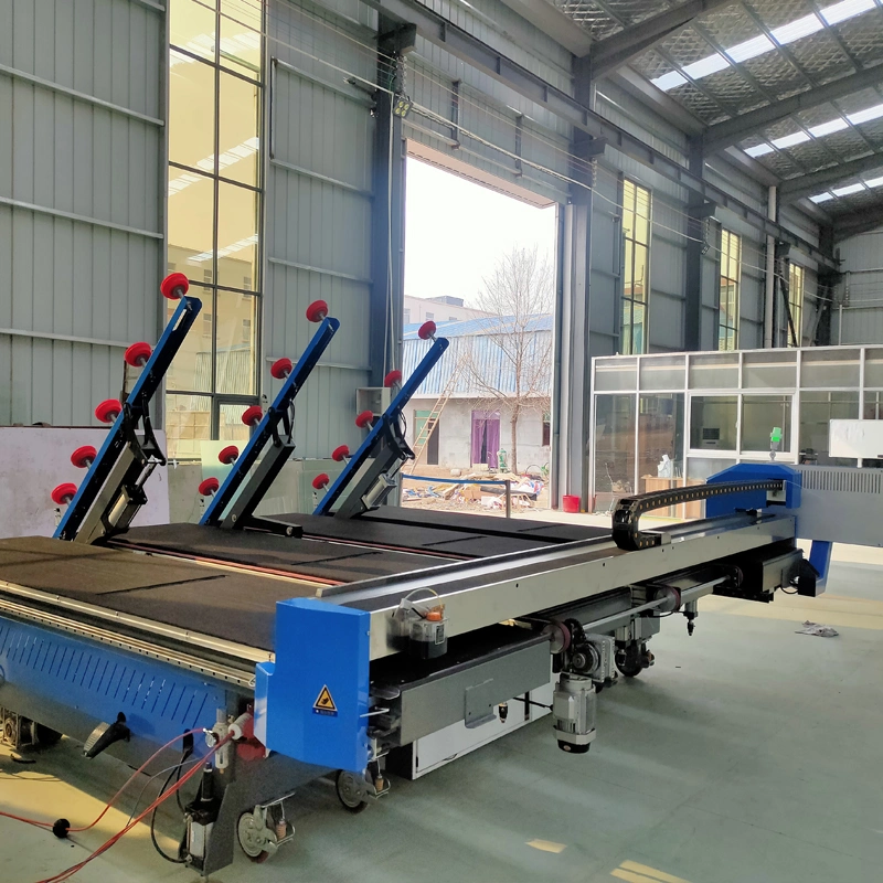 China 2023 High-Efficiency Automatic All in One CNC Glass Slab Stone Loading Cutting Breaking Table Machine Laminated Tempered Manufacturer