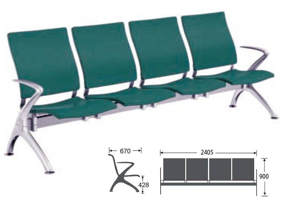 Airport Hospital Waiting Room Chair Office Chairs Metal Seating Bench Public Furniture