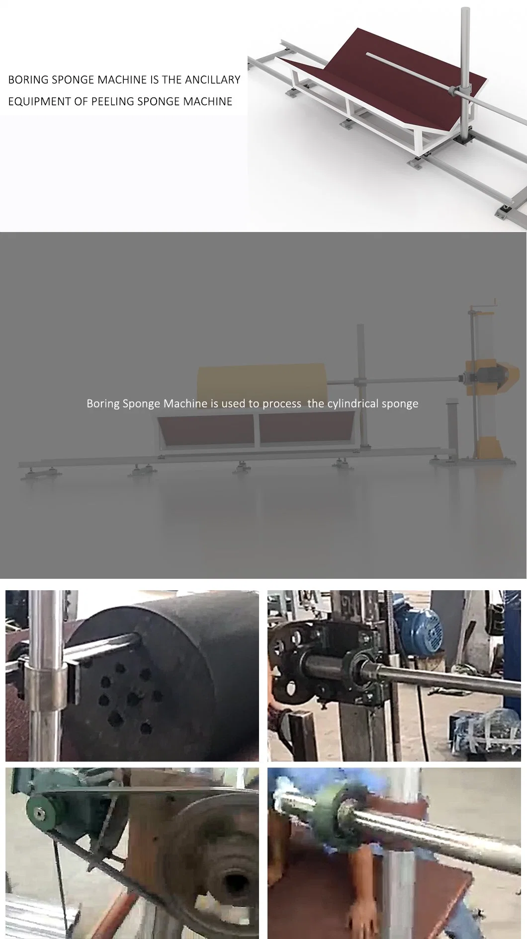 Mattress Machine Sponge Foam Cutting Boring Horizontal Machine