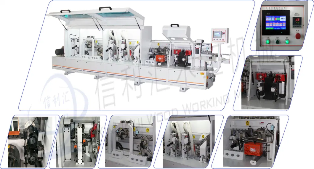 Panel Type Furniture Processing Wood Machine/ Low Cost Diprosopia Gluing Curving Straight PVC Binding Machine Edge Banding Machine Wood Dressing Machine