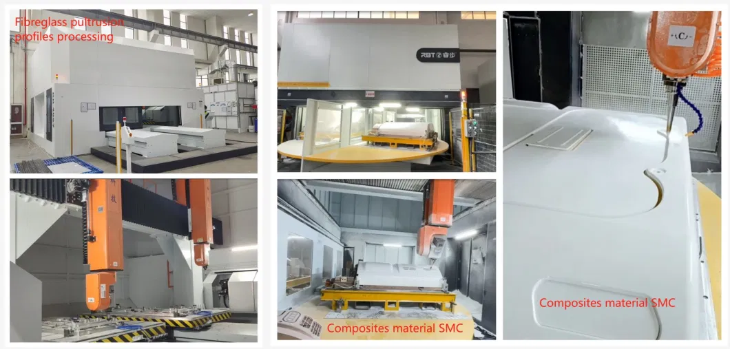 5 Axis Twin Table CNC Router for Glass Carbon Fiber Reinforced Plastic Manufacturing Cfrp Gfrp