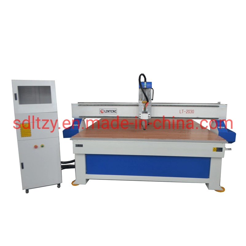 3.5kw Air Cooled Spindle Woodworking Router CNC Machine 2030 1530 4 Axis Vacuum Working Table with Dust Collector Furniture Bed Cupboard Processing 3D