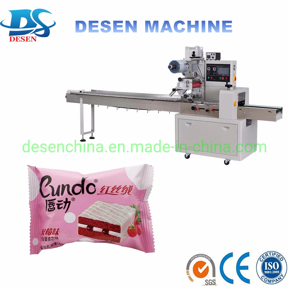 Automatic Rotary Candy Pouch Packing Machine, Cutting Pillow Packing Machine Candy, Lollipop Flow Packing Machine