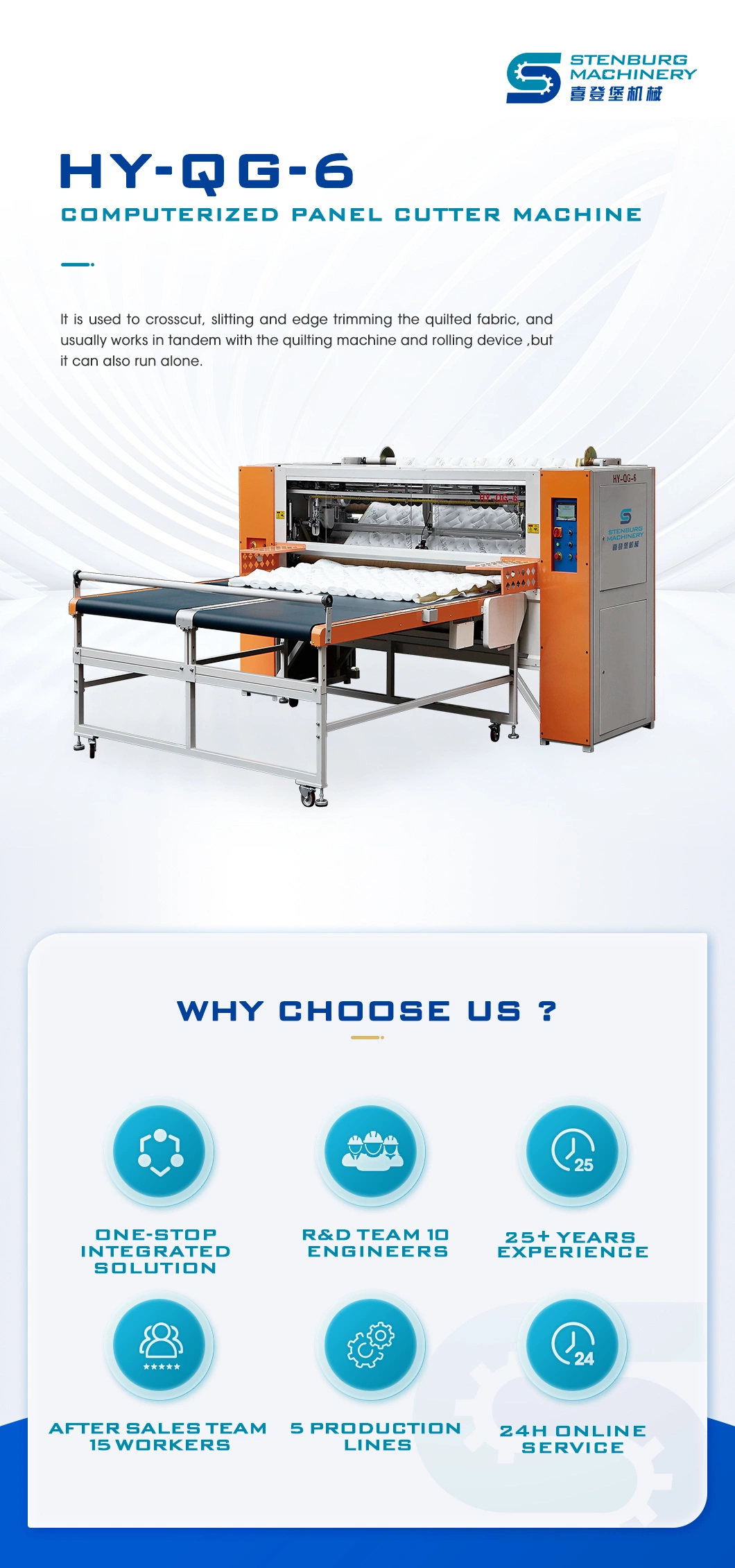 Computerized panel Automatic Mattress Fabric Cutting Machine