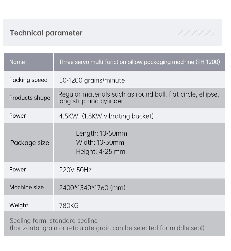 Tianhe Pillow Type Packaging Machine Automatic Sealing and Cutting Shrink Machine