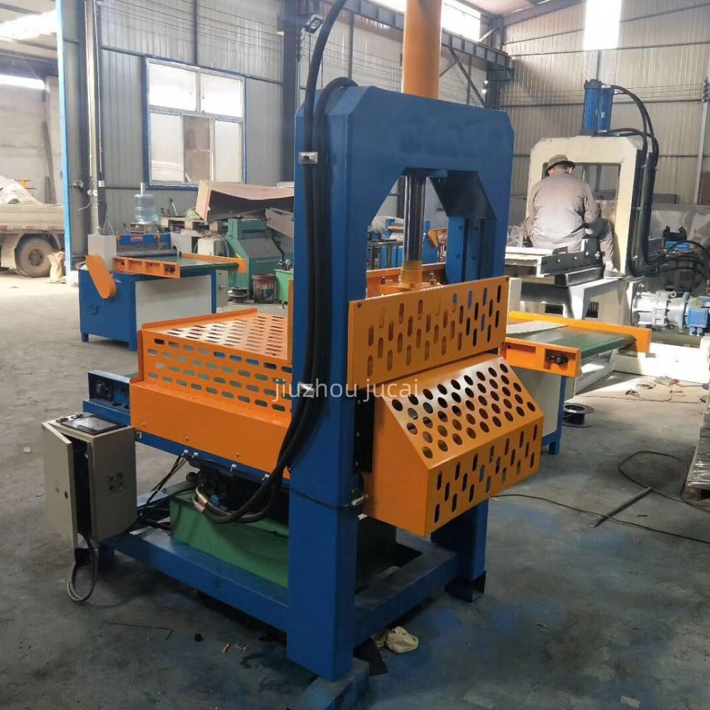 Hydraulic Rubber Bale Cutter Machinery, Vertical Blade Rubber Guillotine Bale Cutter, Plastic Film Roll Cutter, Rubber Material Cutting Machine