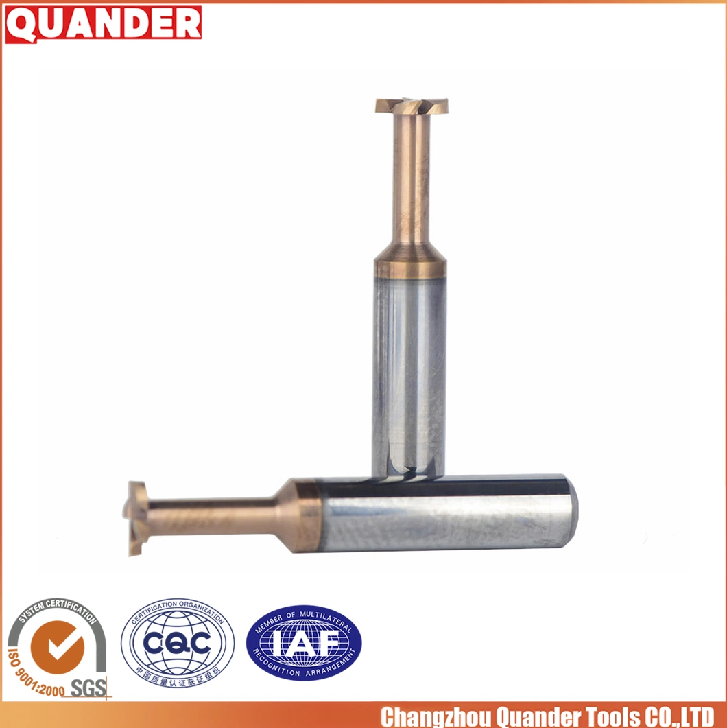 Quander Tools China T Type Grooving Milling Cutter High-Quality Overall Alloy Tungsten Steel Slotting Router Bits Wholesale T Type Grooving Milling Cutter