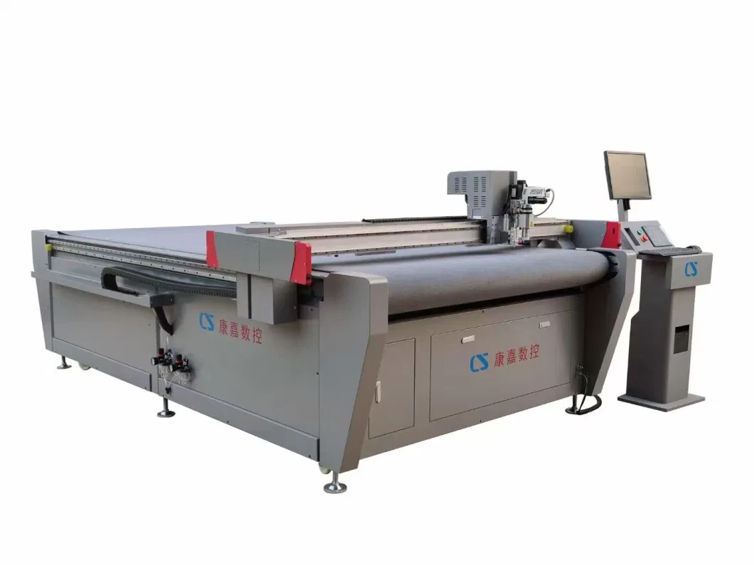 CNC Router Auto Feeding Oscillating Cutting Machine for Car Floor Mats, Sponge, Rubber, Cloth, Leather, Shoe Making.