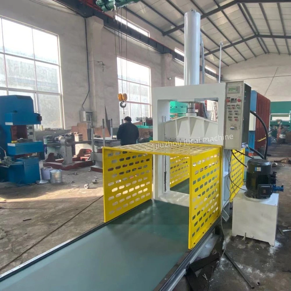 Hydraulic Rubber Bale Cutter Machinery, Vertical Blade Rubber Guillotine Bale Cutter, Plastic Film Roll Cutter, Rubber Material Cutting Machine