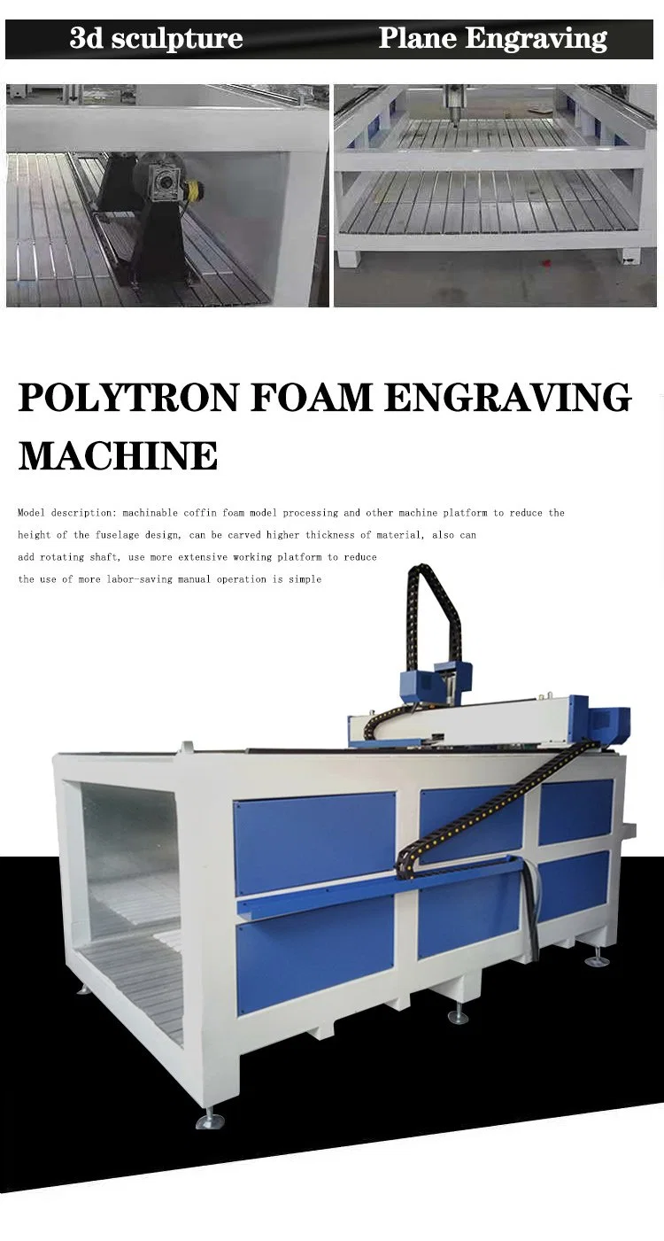 Wood Cutting Engraving CNC Router Machine for 3D Foam Furniture Industry