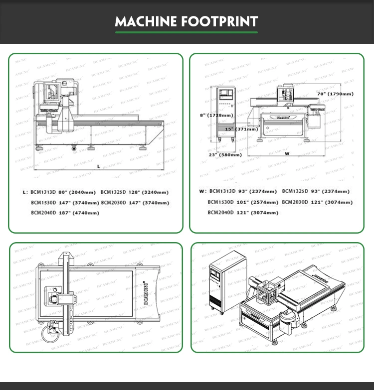 1325/1530/2030 Atc Wood Carving 3 Axis CNC Router Machine for Furniture Making Acrylic Foam PVC Aluminum Cutting Woodworking Machinery