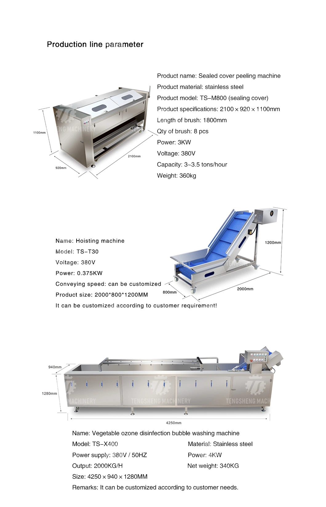 Multifunctional Food Vegetable Hair Roller Bubble Production Line Cleaning Selection and Cutting Machine