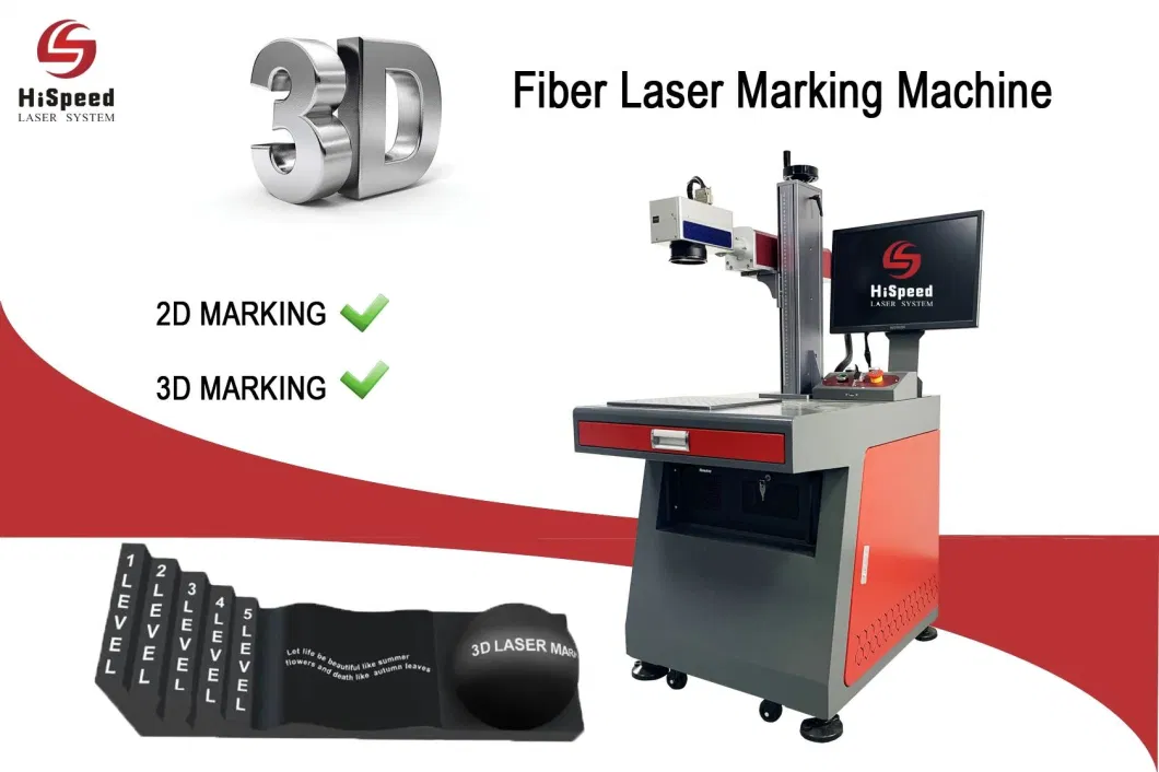 High Quality CNC Metal Plastic 3D Engraving and Cutting Laser Marking Machine 50W with Dynamic Auto Focus