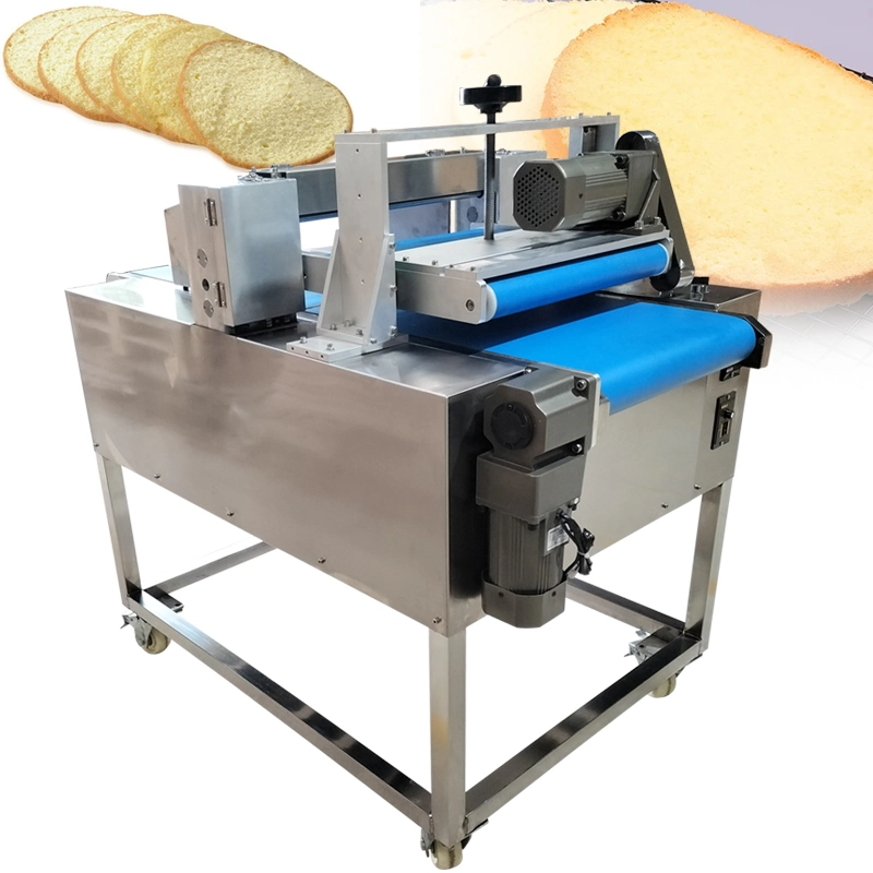 Kitchen Equipment Layer Sponge Cake Slicer Machine Automatic Round Cake Horizontal Cutting Machine