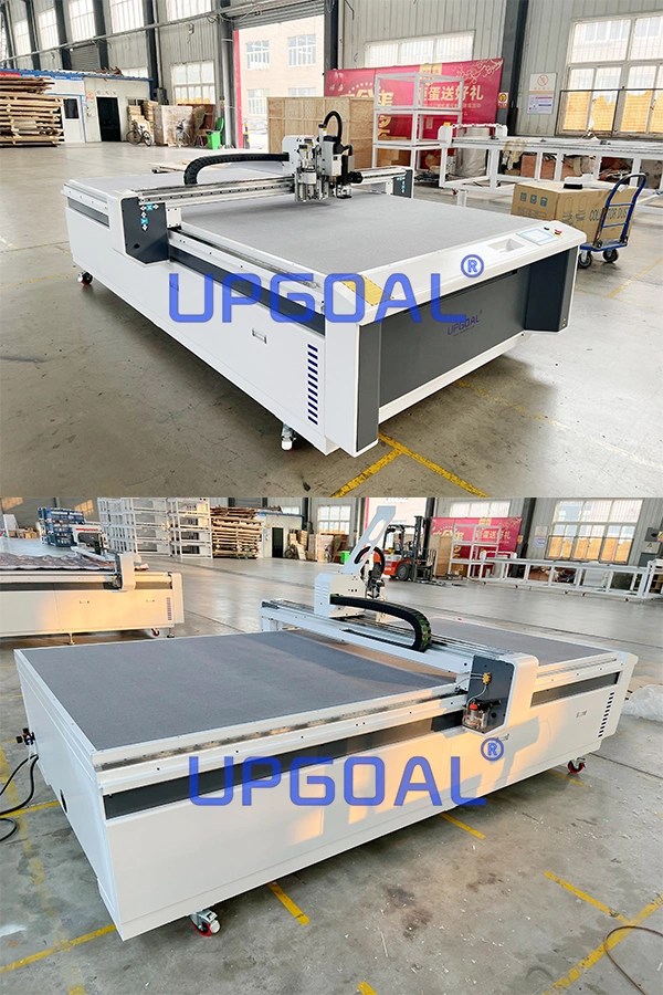 High 400W CNC Oscillating Knife Cutting Machine with Creasing Wheels /Mark Pen for Polyurethane PU /Rubber/PVC Floor /EVA Foam/Carbon Box 1600*3000mm