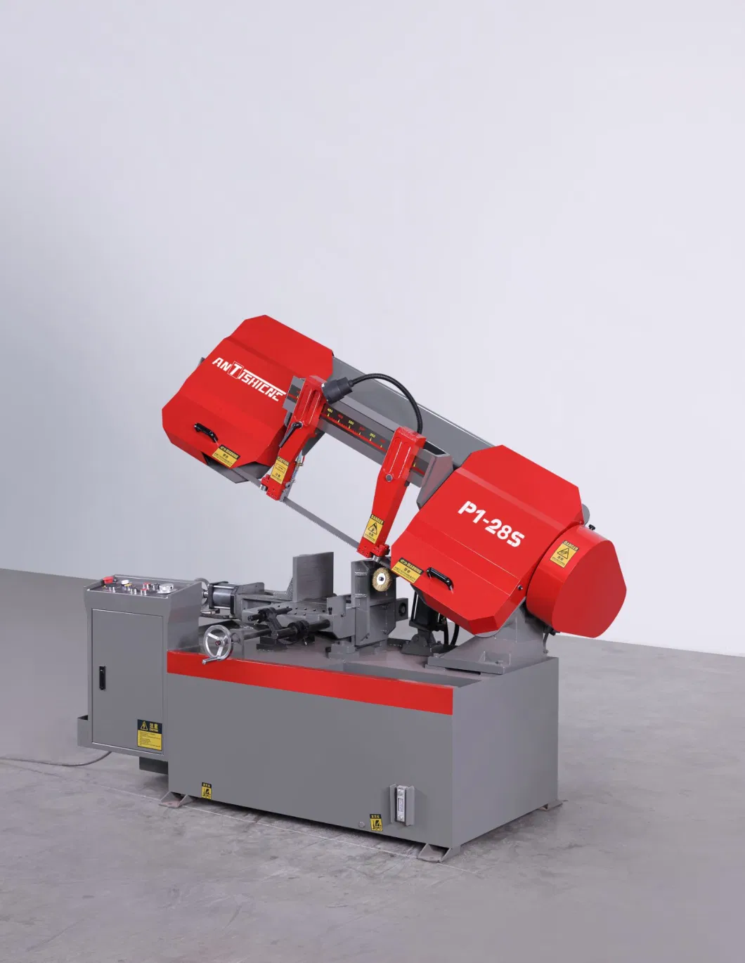 Antishi P1-28s Semi-Automatic Scissor-Type Horizontal Straight Cutting Metal Band Sawing Machine