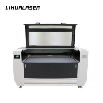 Lámina de acrílico de alta calidad Lihua láser de escritorio de Co2 de espuma de carga y descarga automática Máquina de corte 150W.