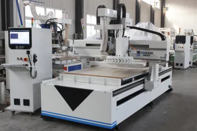  MDF de espuma acrílica de carpintería de corte CNC Máquina de grabado 1325 Router CNC con la prensa Rolling