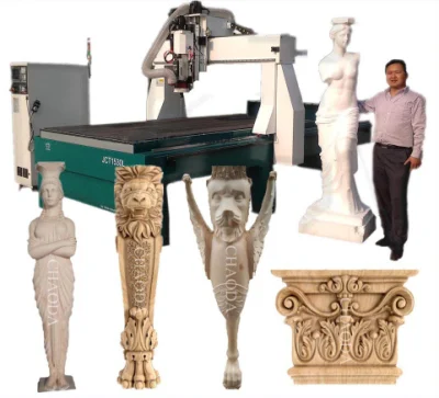  3D de espuma de madera escultura estatua figura la columna, máquina de grabado CNC 4 EJES 1530 Router CNC con 2,5 millones de Rotary