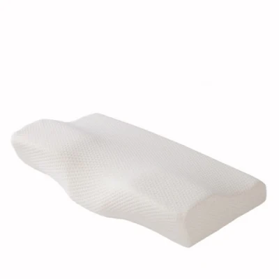  Espuma viscoelástica de bajo coste almohadas de rebote suave contorno memoria de mariposa cervical Almohada de espuma