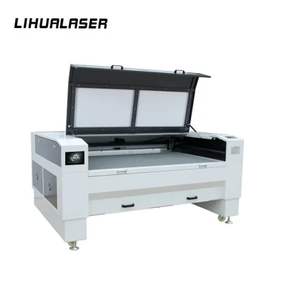  Lihua Laser CNC CO2 etiqueta de papel textil plástico Gasket acrílico Tela de espuma cuero máquina de corte de madera