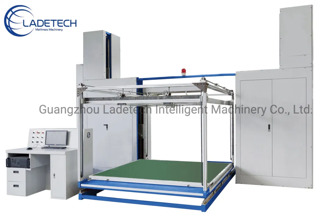 CNC Contour Horizontal Blade Foam Cutting Machine With Rotatory Table