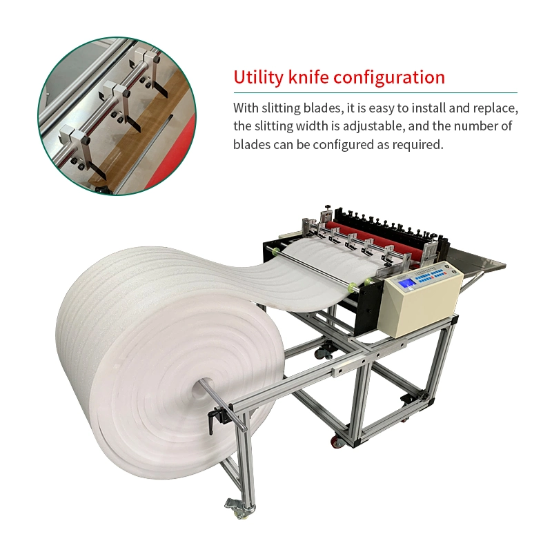 Plastic PE Flocking Cloth Cutting Machine Air Bubble Film Cutting Machine BOPP OPP Film Slitter Cutter