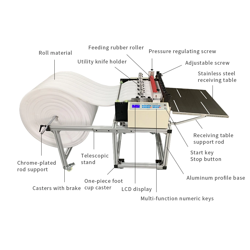 CE Standard Bubble Film Roll to Sheet Slitter Cutter for Plastic PE Film