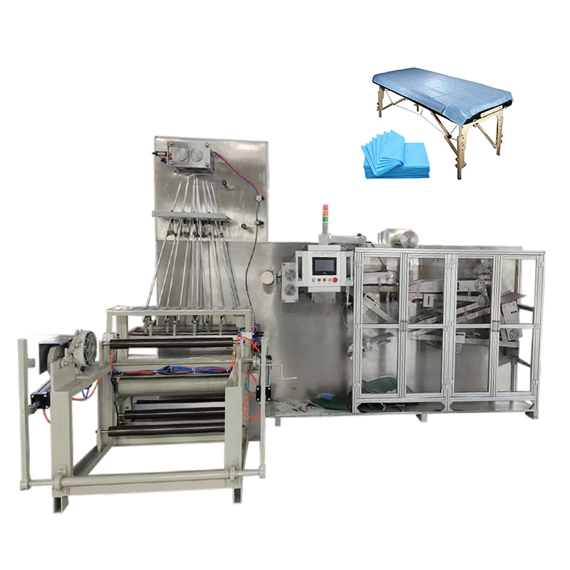 Disposable SPA Bed Sheets Mattress Cover with Elastic Nonwoven Folding Cutting Machine