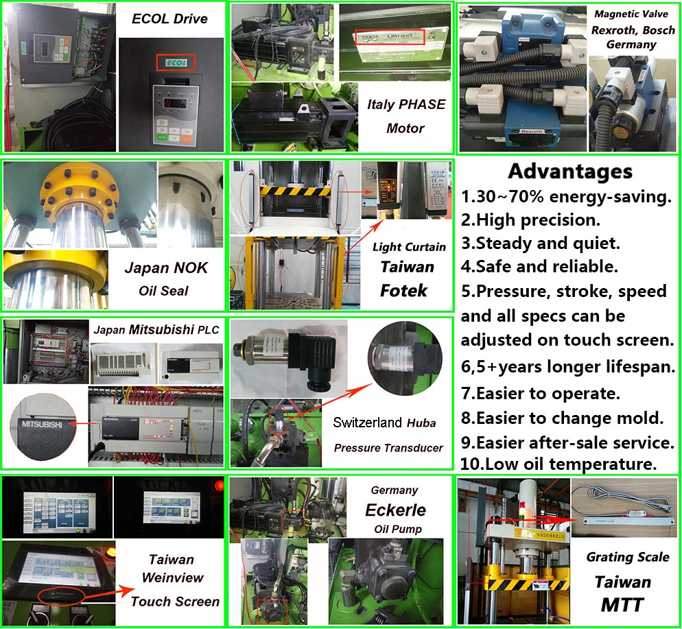 Ce Big Working Table 300 Ton Hydraulic Press Vertical Stamping Die Casting Trimming Machine with Servo System