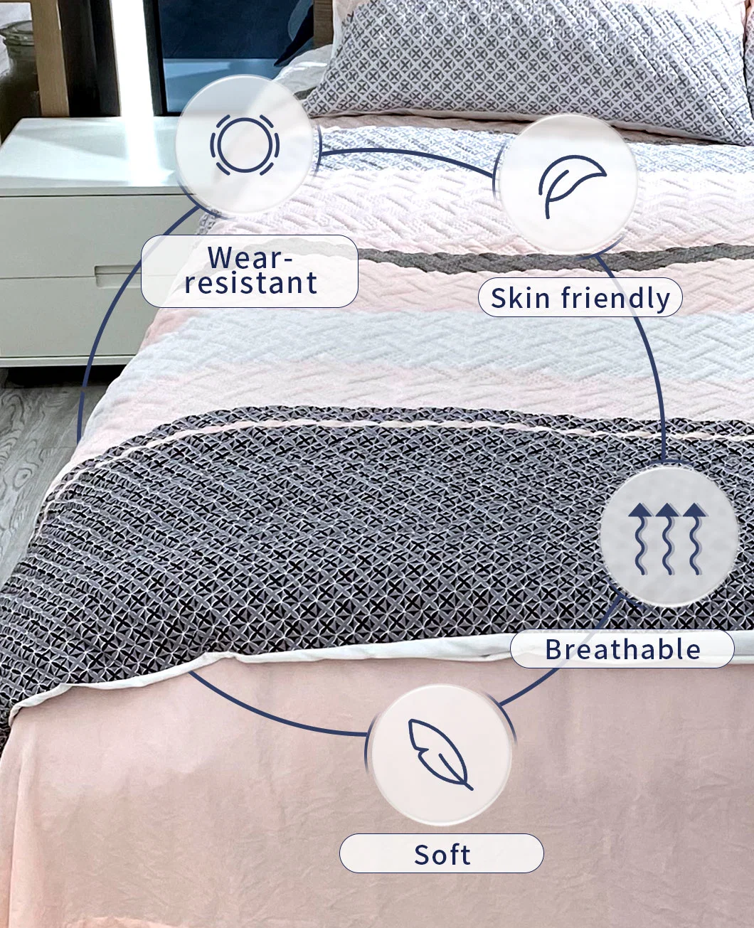 Special Warm Ultra Fine Soft Button Decoration Comforter Pillow Bedset Bedding Sets