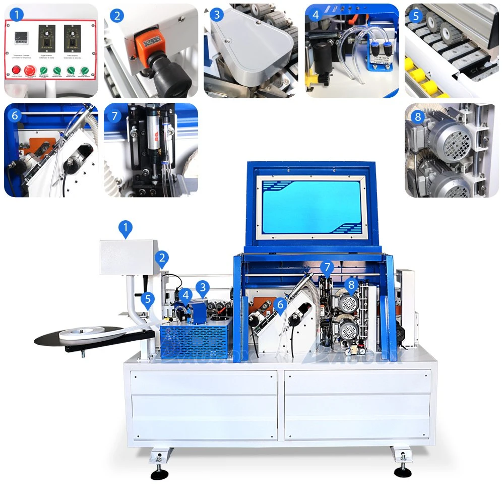 Woodworking Machinery Full Automatic PVC Edge Banding Machine for MDF Edge Bander Trimming Machine