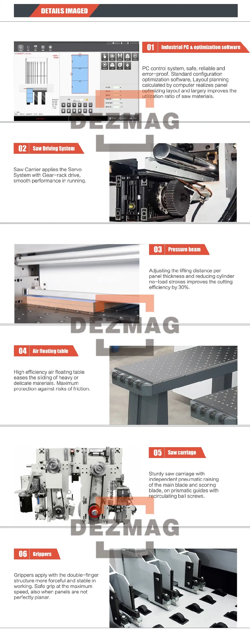 Dezmag Automatic Computer Panel Sizing Saw Woodworking Machine